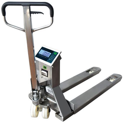 Transpallet pesatore inox con stampante - Portata 2000 kg - B3C,