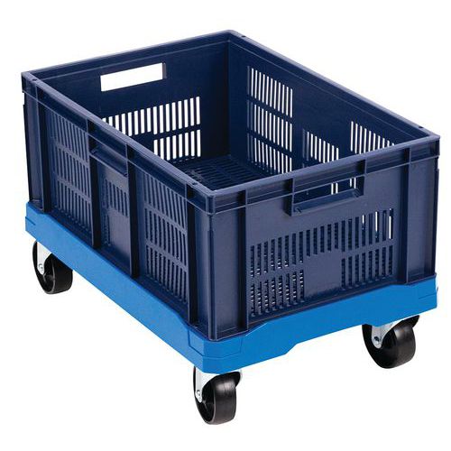 Base carrellata 150kg+contenit alim 45L-Manutan Expert,