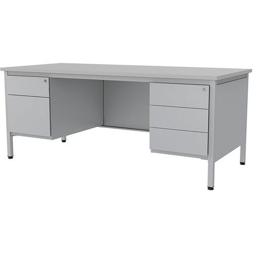 Scrivania Min. L180 Grigia cassettiere 2T E 3T Confort 2,