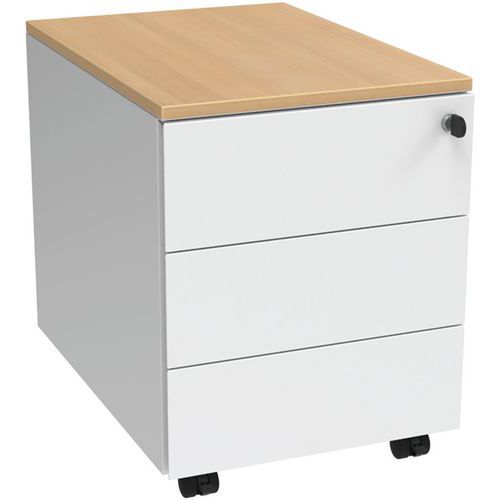 Cassettiera mobile 3 cassetti alti rovere Confort 2,