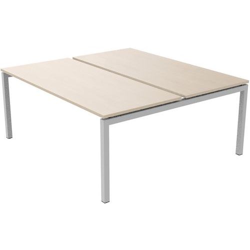 Scrivania dritta Bench 2 postazioni 180 cm - Acero,