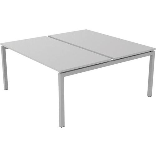 Scrivania dritta Bench 2 postazioni 160 cm - Bianca,