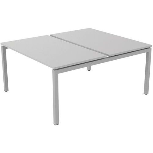 Scrivania dritta Bench 2 postazioni 140 cm - Bianca,