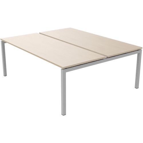 Scrivania dritta Bench 2 postazioni 200 cm - Acero,