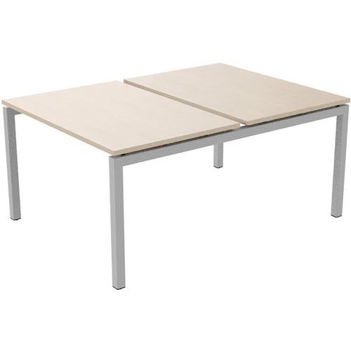 Scrivania dritta Bench 2 postazioni 120 cm - Acero,