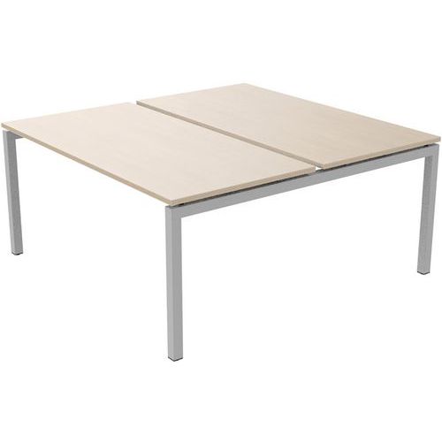 Scrivania dritta Bench 2 postazioni 160 cm - Acero,