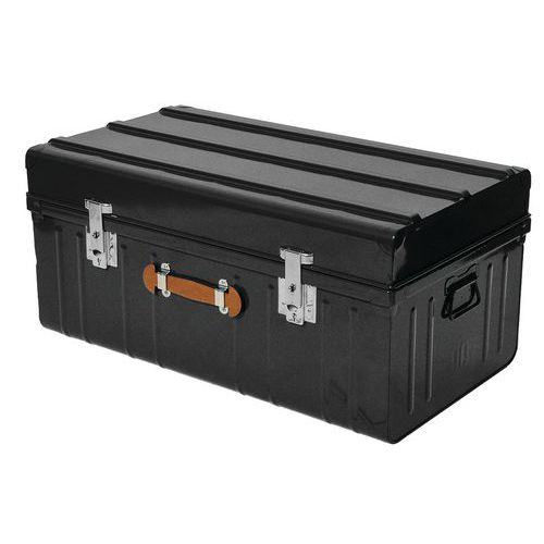 Cassetta grande capacità con coperchio bombato - 160L - Nero,