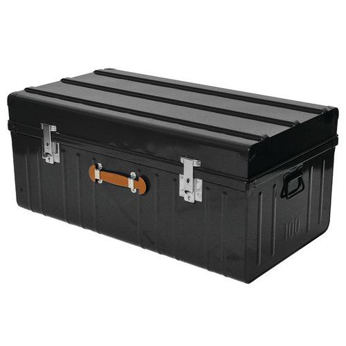 Cassetta grande capacità con coperchio bombato - 225L - Nero,