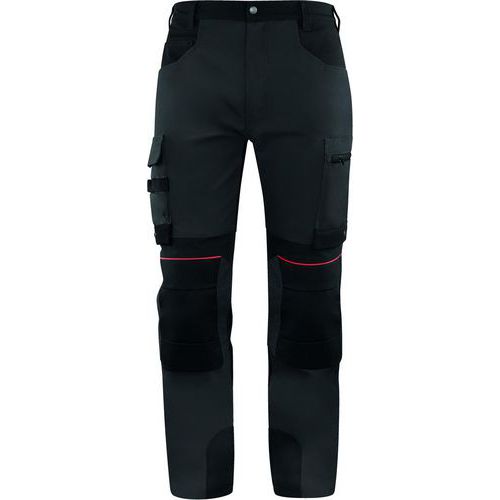 Pantaloni da lavoro Stretch M5PA3 Grigio/Nero-Taglia 4XL,
