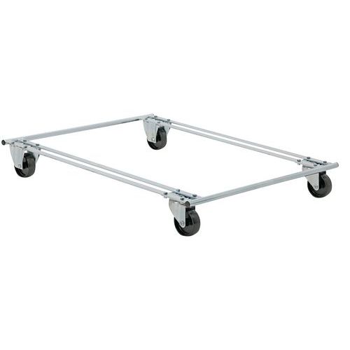 Base carrellata 4 rotelle girevoli per pallet 1000x800 mm - 500 kg,