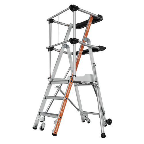 Piattaforma mobile doppia velocità doppio accesso-3 gradini,