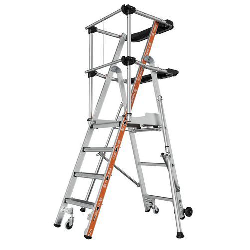 Piattaforma mobile doppia velocità doppio accesso-4 gradini,