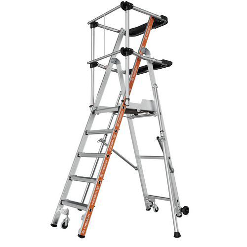 Piattaforma mobile doppia velocità doppio accesso-5 gradini,