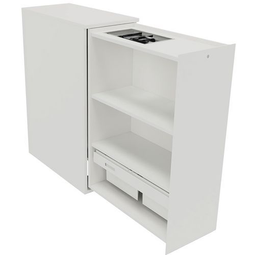 Cassettiera apertura destra 4 rip. A115xL40xP45 cm bianco,