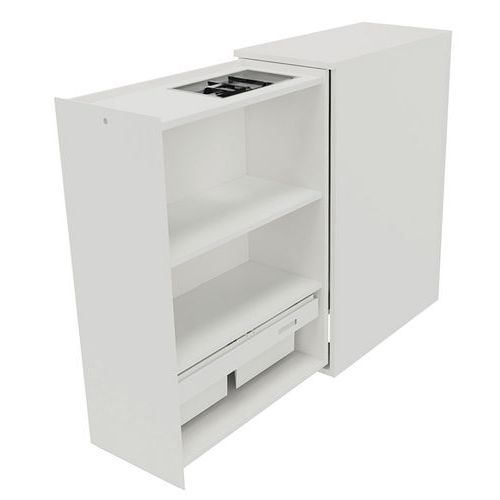 Cassettiera apertura sinistra 4 rip. A115xL40xP45 cm bianco,