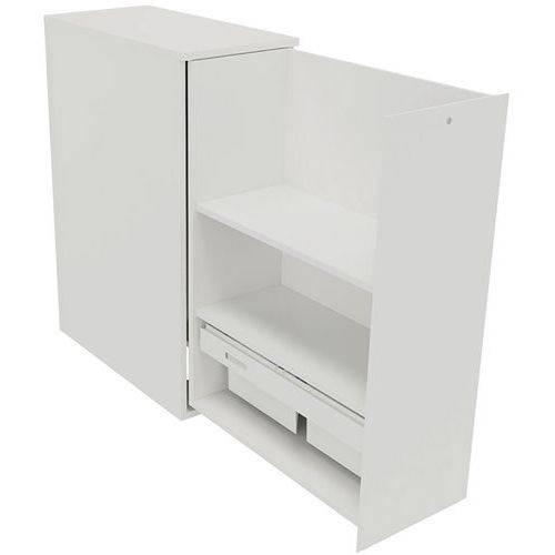 Cassettiera apertura destra 3 rip. A115xL40xP45 cm bianco,