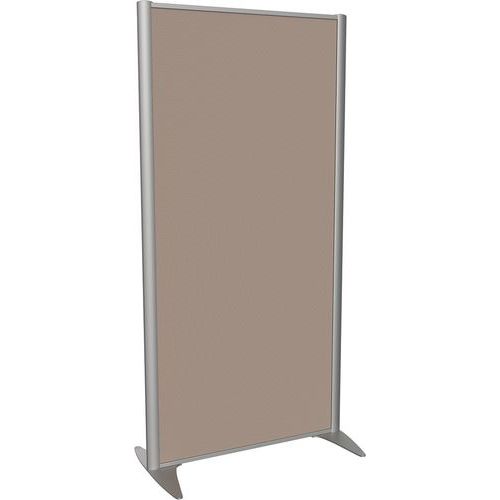 Parete divisoria KP+ tessuto talpa profilo argento A180xL81,