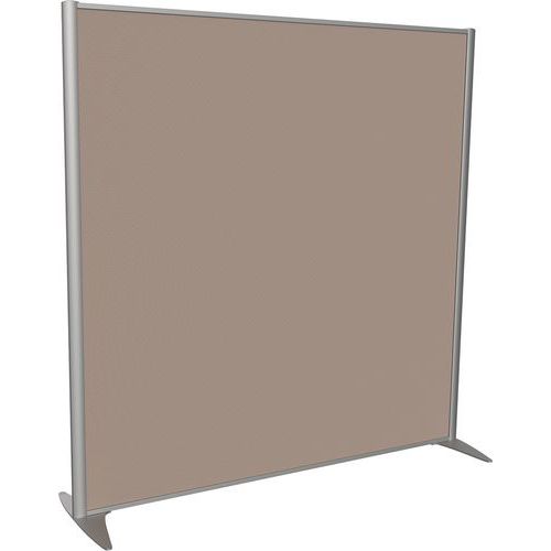 Parete divisoria KP+ tessuto talpa profilo argento A160xL163,