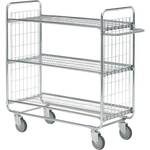 Carrello per preparazione ordini a 3 ripiani 1200X450mm - 200 kg,