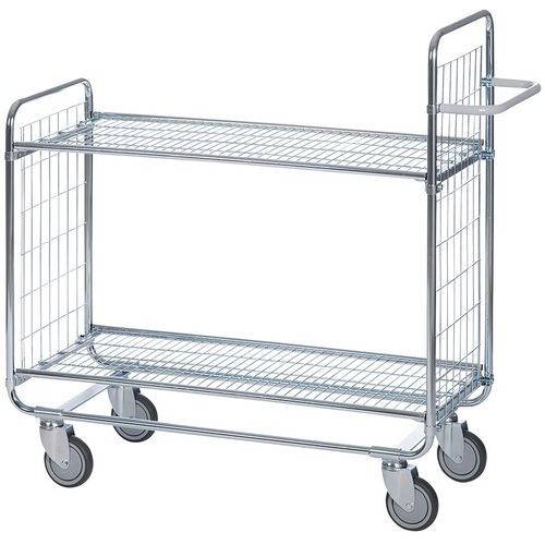 Carrello per preparazione ordini a 2 ripiani 1200X450mm - 200 kg,