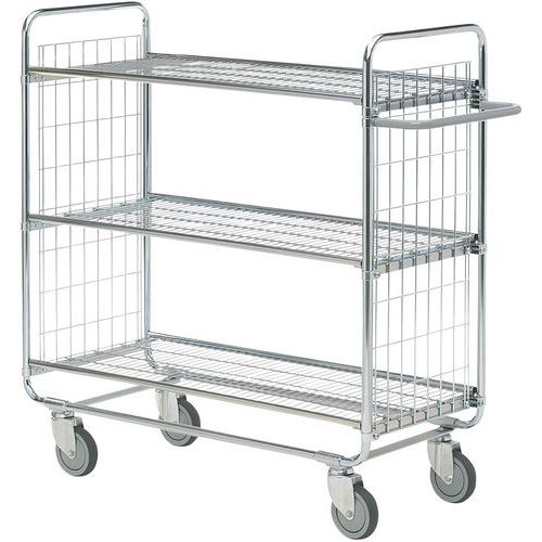 Carrello per preparazione ordini a 3 ripiani 1000X450mm - 200 kg,