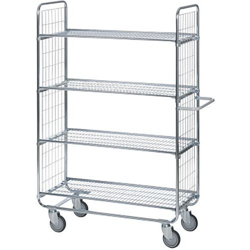 A688616 Carrello per preparazione ordini a 4 ripiani 1200X450mm - 200 kg,