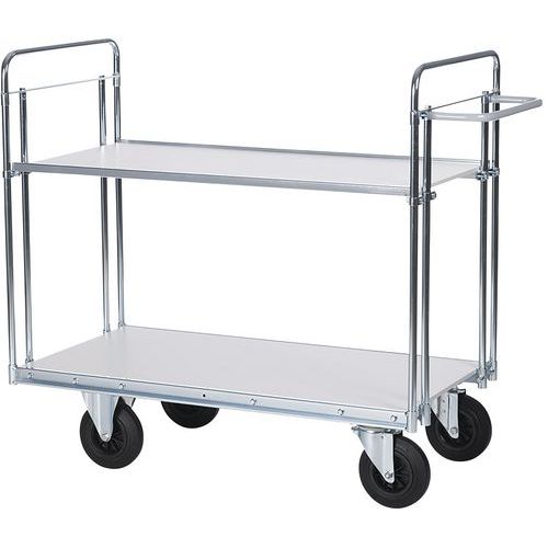 Carrello per carichi pesanti 2 ripiani 1200X600mm - 500kg,