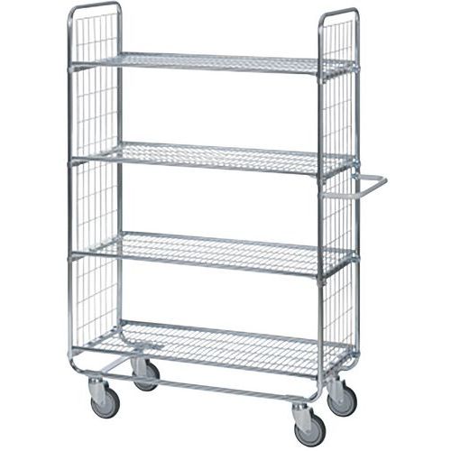 A688688 Carrello per preparazione ordini a 4 ripiani 750x450mm - 200 kg,