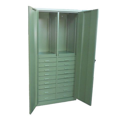 Armadio in lamiera - 18 cassetti - 4 piani regolabil,