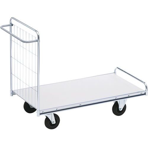 Carrello con sponda a griglia - Ripiano 800X600 - 300 kg,