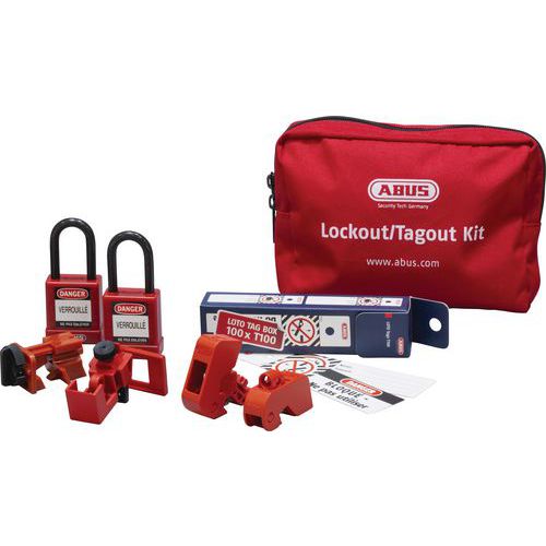 Kit per lockout/tagout per elettricisti,