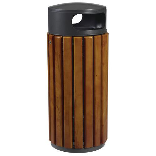 A397958 Pattumiera rifiuti urbani Rosa 60L grigio mang-Legno,