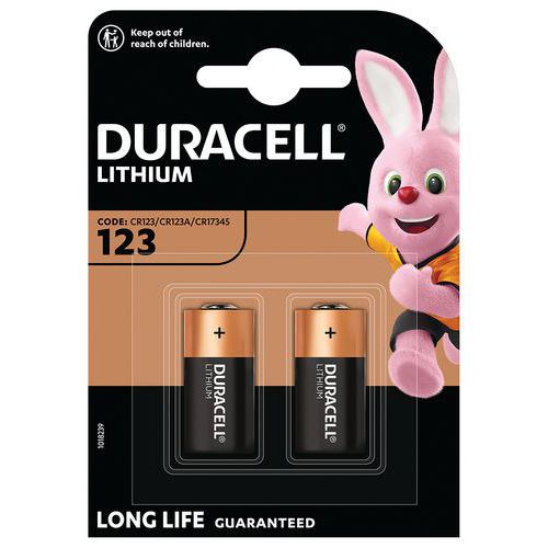 Pile al litio ad alta potenza Duracell 123 3 V,