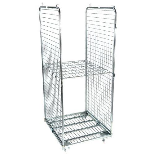 Roll-container 2 lati 1 ripiano - 400 kg - Manutan Expert,