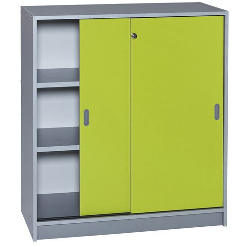Armadio da ufficio con porte scorrevoli in alluminio Altezza 100 cm 9538,