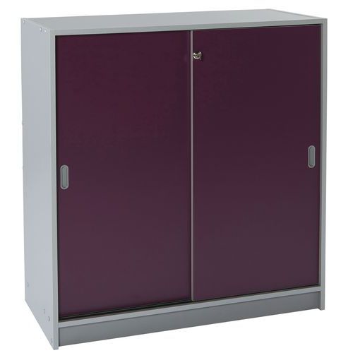 Armadio da ufficio con porte scorrevoli Aluminium Altezza 100 cm 9536,