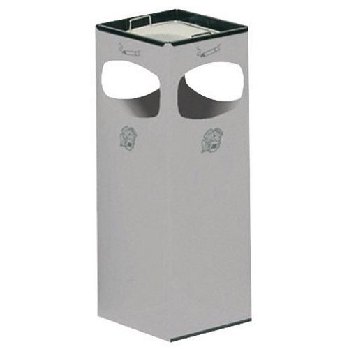 Posacenere-cestino in metallo argento 22L,