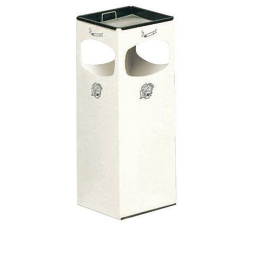 Posacenere-cestino in metallo bianco 22L,