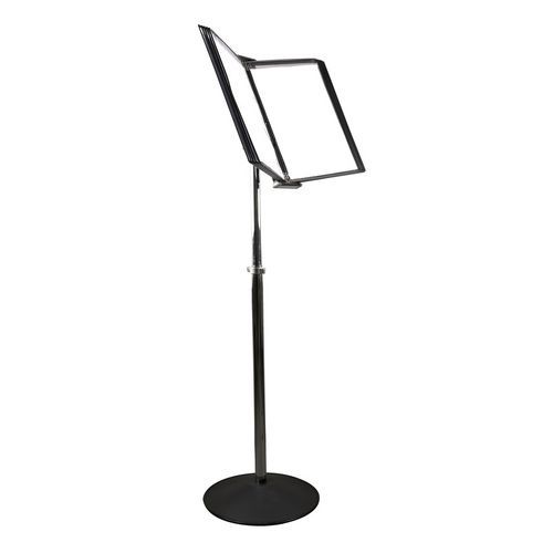 Sistema di presentazione piede in metallo-10 buste A4-Nero,