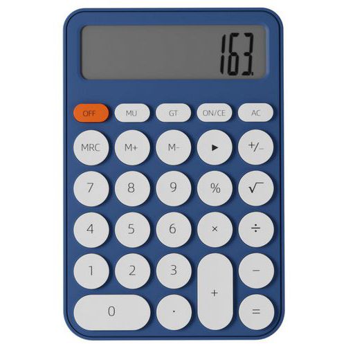 Calcolatrice da tavolo 12 cifre LCD 17 mm - blu,