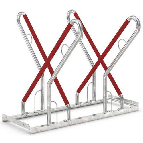 Portabiciclette acciaio galvanizzato XBF 4 posti incrociati,