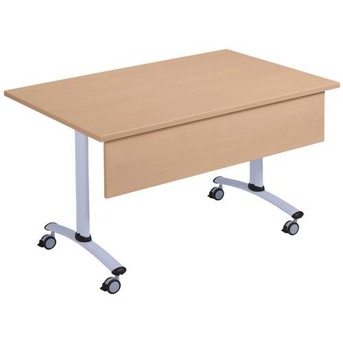 Tavolo pieghevole Axe laminato+pdf 68x68cm faggio/alluminio,