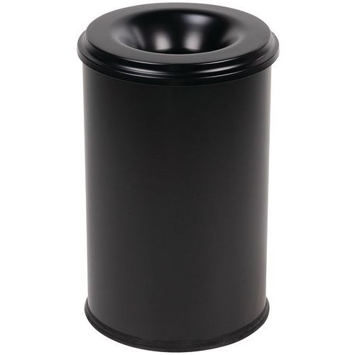 Pattumiera ignifuga Manutan - 30 L - Nera,