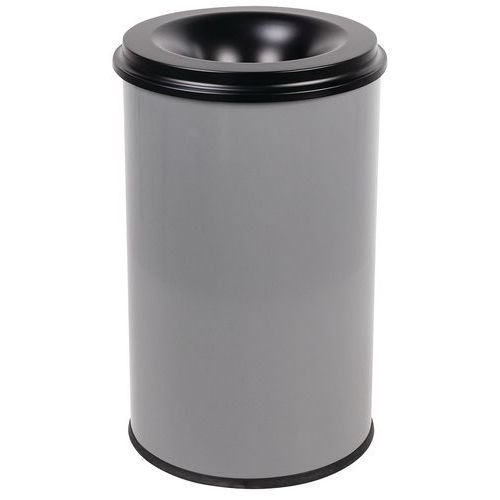 Pattumiera ignifuga Manutan - 110 L - Grigia,
