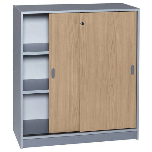 Armadio da ufficio con porte scorrevoli in alluminio Altezza 100 cm 9534,