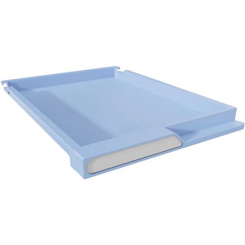 Cassetto E-Clen ergonomico blu 3 cm con proteggi-etichette,