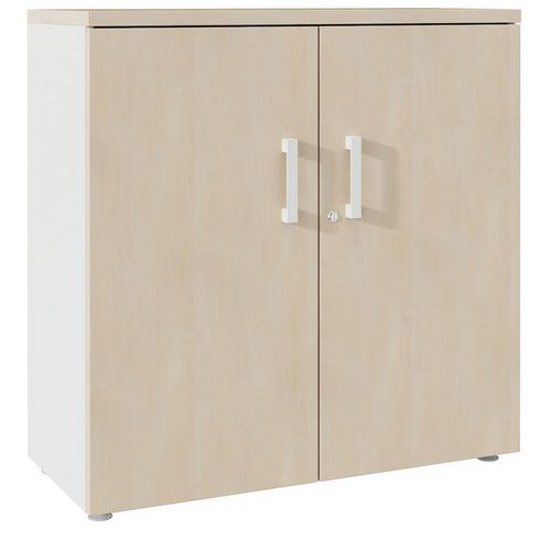 Carrello A73xL100xP45 cm 1 rip. Metallo bianco/rovere natur,