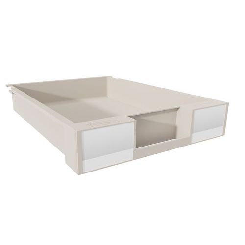 Cassetto 6 cm con etichette grigie,