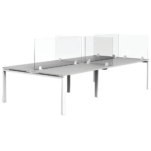 Pannello divisorio per scrivania frontale 160 cm,