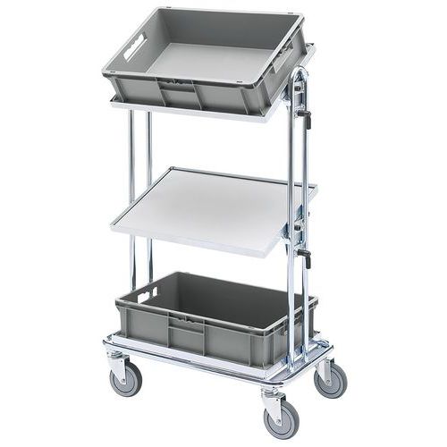 Carrello a ripiani inclinabili - Portata 100 kg,
